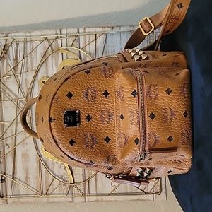 MCM Visetos Mini Side Stud Stark Backpack